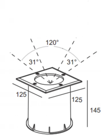 Встраиваемый светильник уличный Oasis Light 12688 SS (220V, IP67)