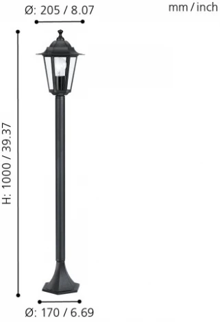 Наземный фонарь Eglo Laterna 4 22144 (220V, IP44)