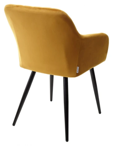 Стул M-City BRANDY BLUVEL-68 желтый/ черный каркас