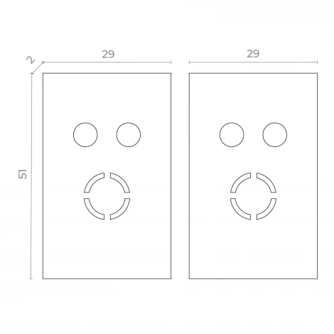 Торцевая заглушка 2 шт. ST Luce Skyflat ST068.509.13