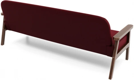 Диван Arsko прямой Флори Б орех велюр бордовый