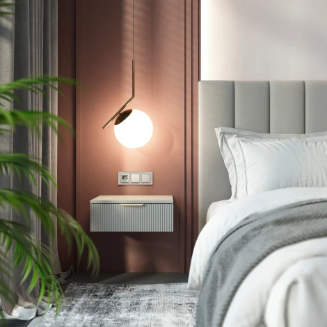 Сенсорный выключатель двухклавишный с подсветкой (дымчатый) Werkel W4522014