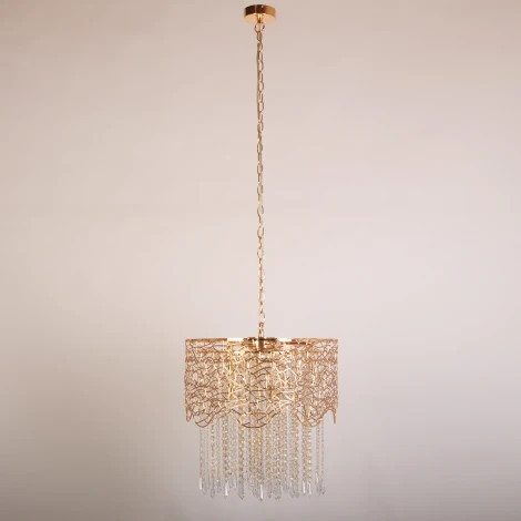 Подвесная люстра Abrasax X9118A/6GO (220V, на цепи, круглые)