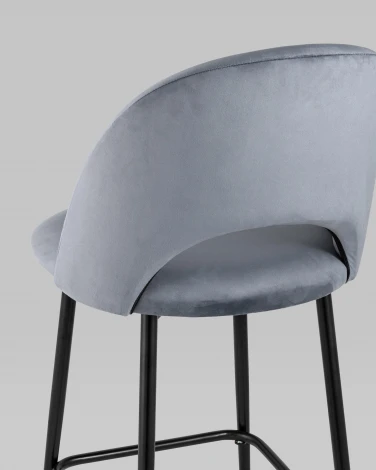 Стул полубарный Stool Group Меган велюр серый УТ000025283