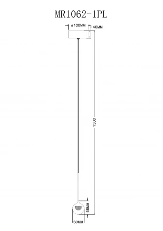 Подвесной светильник светодиодный MyFar Kollins MR1062-1PL (220V, на проводе, шар)