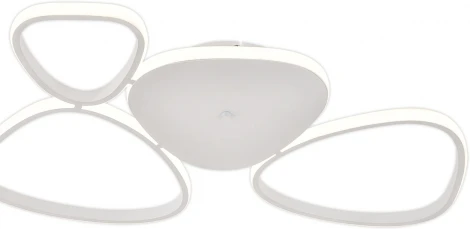 Потолочная люстра светодиодная Escada Index 10290/5LED 97Вт, металл/силикон, белый (регулировка яркости, 220V, пульт управления)