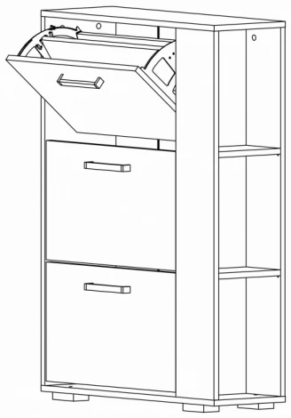 Обувница Эдеа-1 (Эдеа-1 сонома / белый) Woodville арт.563550