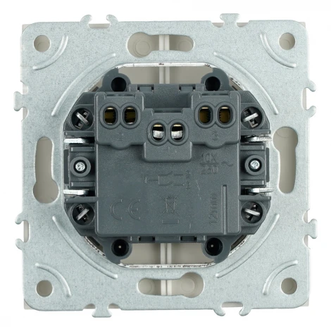 Выключатель двухклавишный (кашемир, soft touch) Stekker Эмили 49892