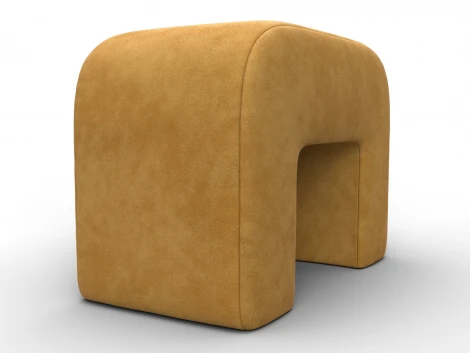 Пуф 008 (ДСП,Брус,Фанера,Велюр/Желтый) Лига Диванов 132520