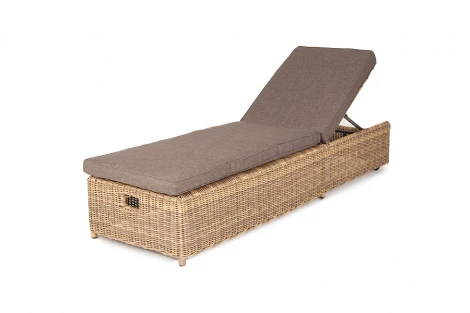 Шезлонг с подушкой, цвет соломенный 4SIS Рим YH-L1032W-1