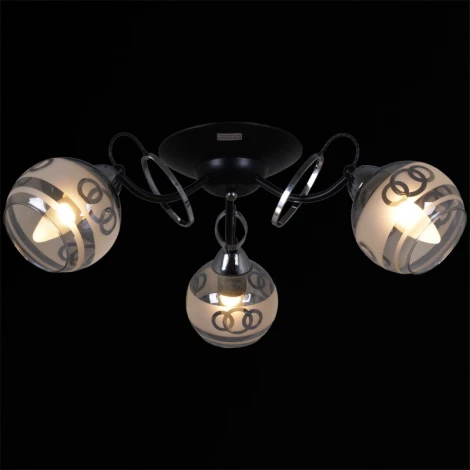 Потолочная люстра Reluce 22115-0.3-03 BK+CH (220V)