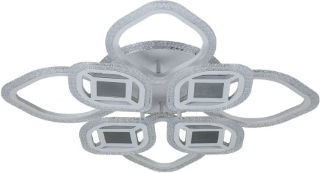 Потолочная люстра на штанге с таймером Mira 10265/8 LED*150W White (220V, пульт управления)