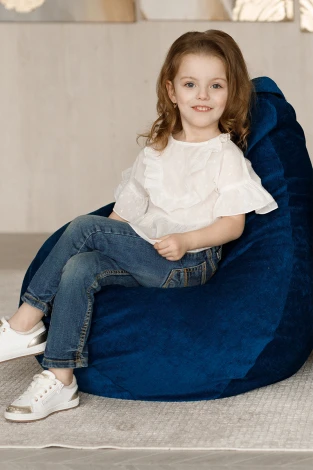 Детское кресло мешок Dreambag Синий Микровельвет L (Классический) 5612801