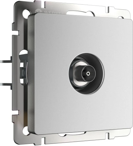 ТВ-розетка оконечная (серебряный матовый) Werkel W1183065 (a063621)