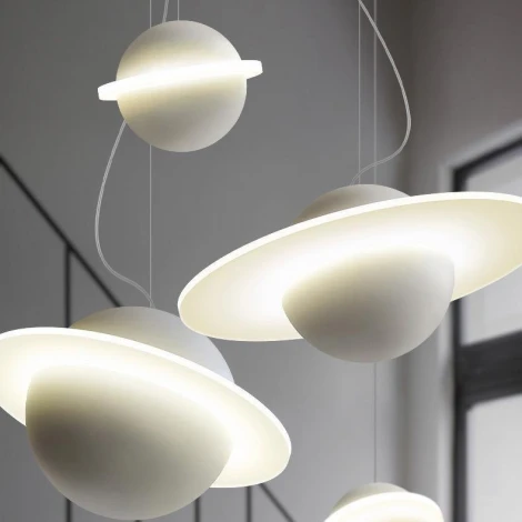 Подвесной светильник Wi-Fi Parma D55 ImperiumLoft Parma01 (LED, 220V, пульт управления, на проводе, круглые, летающая тарелка)