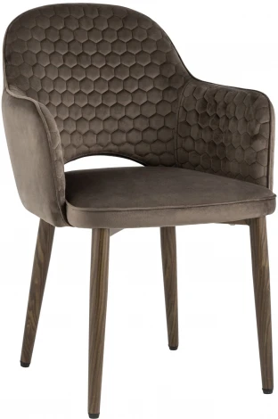 Стул Stool Group Венера Хани велюр коричневый ножки дерево УТ000031322