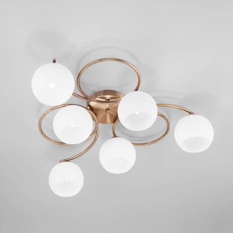 Потолочная люстра Eurosvet Alba 30144/6 античная бронза (220V, шарики)