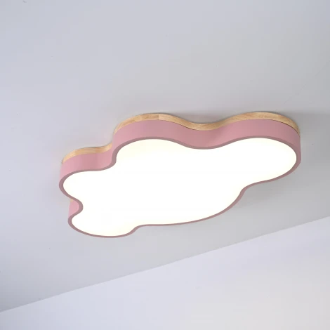 Потолочный светильник Wi-Fi Cloud Eco D83 Pink By ImperiumLoft Cloud-Eco01 (для детской, LED, 220V, голосовое управление, умный дом - Алиса, тучи)