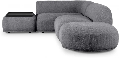 Диван Fabro ОГОГО (арт.853891), (Букле,Ткань/Темно-серый)