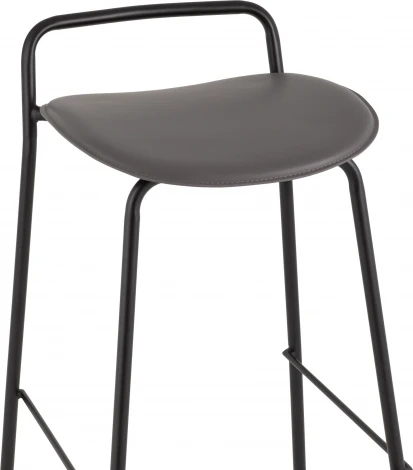 Стул барный Mantis экокожа Темно-серый Stool Group (арт.УТ000038915)