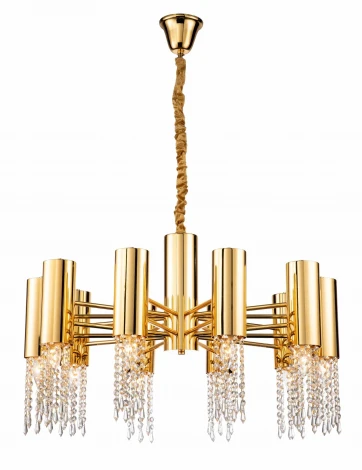 Подвесная люстра Moderli Klimand V10010-10P (220V, хрусталь, подвески, на цепи)