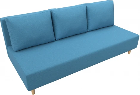 Диван прямой Лига-033 (Голубой/Рогожка) Лига Диванов арт.124713