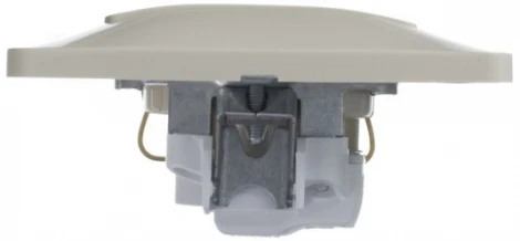 Розетка встраиваемая с заземлением (бежевый) Systeme Electric Glossa GSL000242