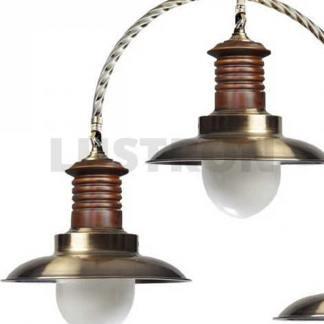 Потолочная люстра N-Light 846 846-03-52 красное дерево+бронза
