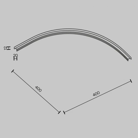 Коннектор радиусный R300, черный Maytoni Accessories for tracks Basity TRA172CL-R300-11B (48V)