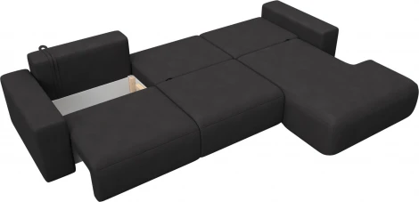 Диван угловой Лига-036 НПБ Классик Лонг правый угол Лига Диванов (Замша) арт.127800