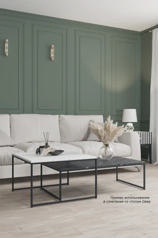 Стол журнальный Инсайд черный мрамор/черный от фабрики Mebelik