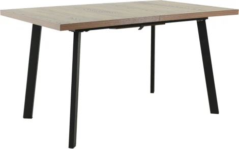 Стол Аврора Осло 140, Дуб гудзон шоколадный, Шамони/Чёрный