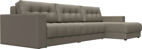 Диван угловой с декором Лига-049 НПБ Лонг Лига Диванов (Экокожа) арт.128305