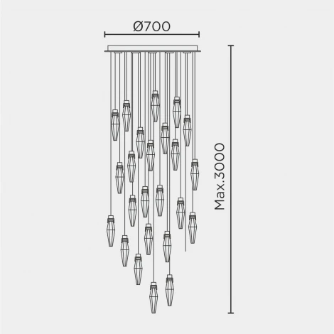 Подвесной светильник светодиодный Modelux ML.89180.25 BS