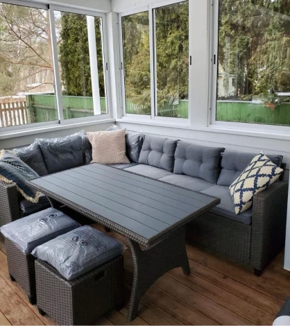 Комплект плетеной мебели Afina AFM-307G-Grey