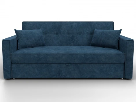 Диван прямой Лига-104 (160) (ЛДСП,Брус,Фанера,Велюр/Синий) Лига Диванов 134882