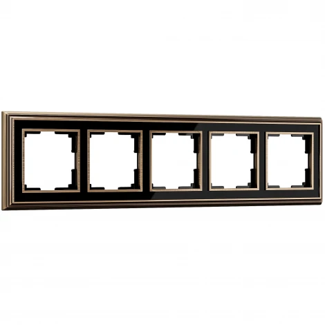 Рамка на 5 постов (бронза/черный) W0051328 (a051216)