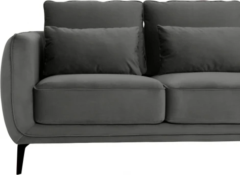 Диван Amsterdam двухместный ОГОГО (арт.653381), (Ткань/Серый)