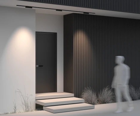 Уличный трековый светильник низковольтный LED 12W 48V Maytoni Points O-TR02-2-S-12WB3K