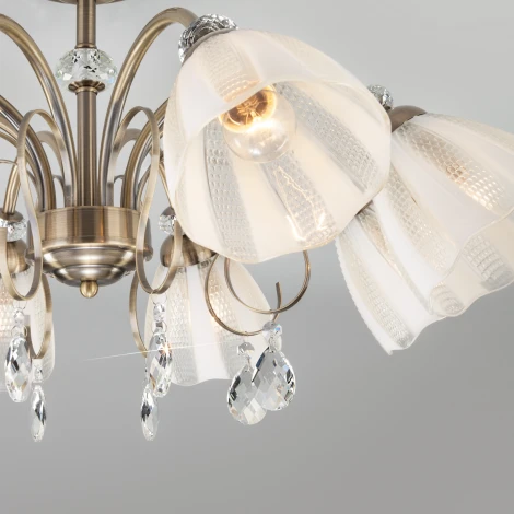 Потолочная люстра на штанге Eurosvet Floranse 30155/8 античная бронза (220V)