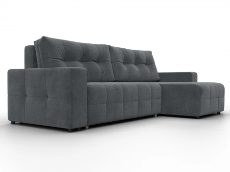 Диван угловой Лига-122 угол универсальный (ДСП,Брус,Велюр/Светло-серый) Лига Диванов 137612