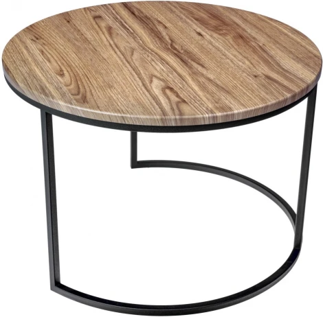 Набор кофейных столиков Bradex Home Tango орех и серый мрамор с черными ножками, 2шт (RF 0662)