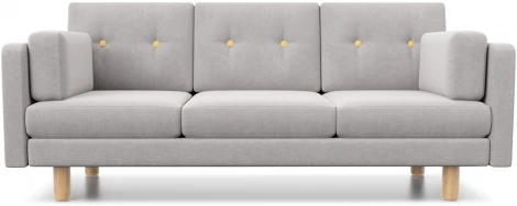 Диван Arsko прямой Ингвар Б велюр серый