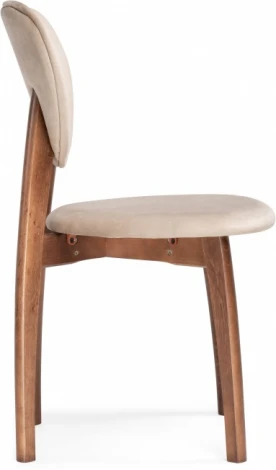 Стул деревянный Woodville Вакимо ткань tenerife beige / миланский орех арт.615246