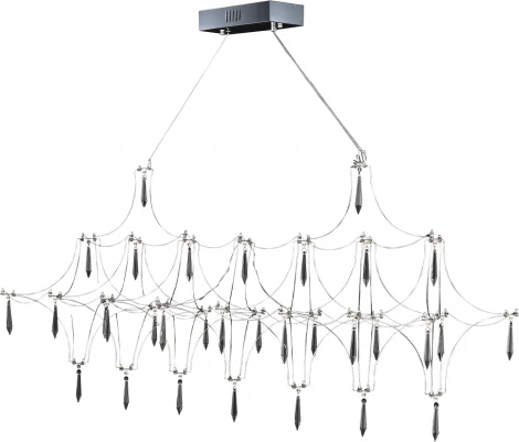 Подвесная люстра светодиодная ST Luce Gravetta SL6603.103.17 Хром/Прозрачный LED 1*17W 4000K (220V, на тросе)