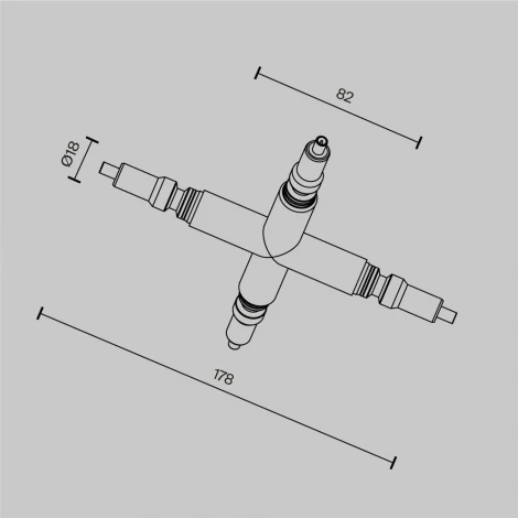 X-образный коннектор Maytoni Accessories For System Axity CA008TX-B (48V)