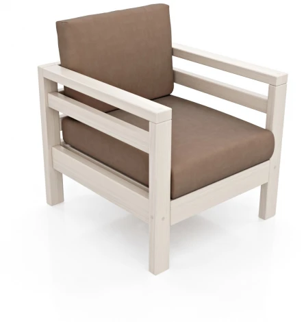 Кресло Arsko Домино беленый дуб велюр светло-коричневый