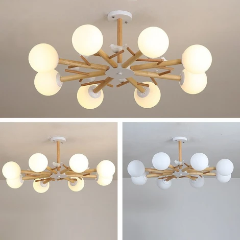 Потолочная люстра на штанге ImperiumLoft FINCH01 (220V, шарики, птички)