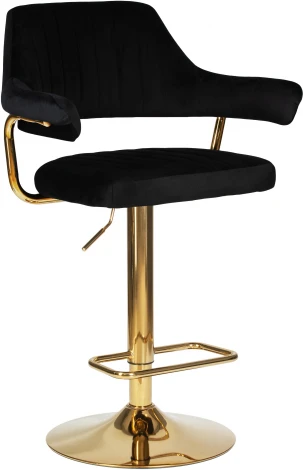 Стул барный DOBRIN CHARLY GOLD (черный велюр (MJ9-101))
