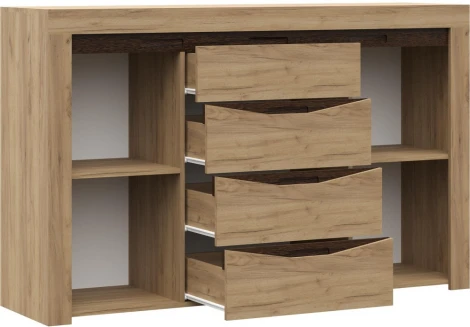 Комод Woodville Паулина КМ 702 венге / дуб крафт золото 547883